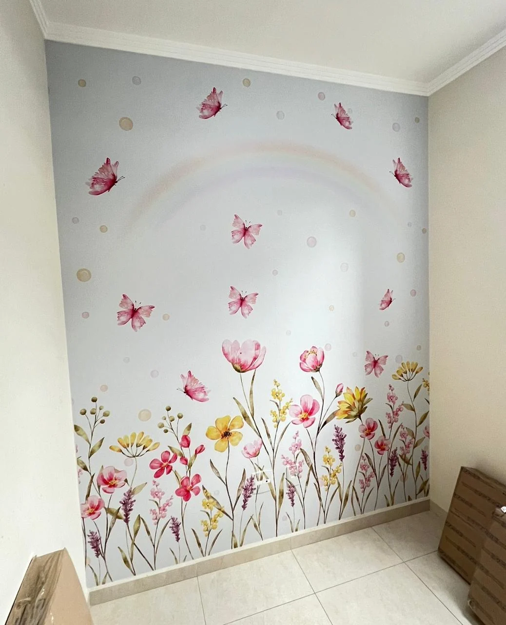 Mural floral delicado